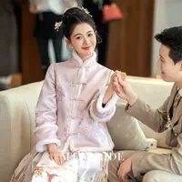 满庭芳【庆宫春】汉服马面裙套装2025年秋季提花上衣中式订婚礼服