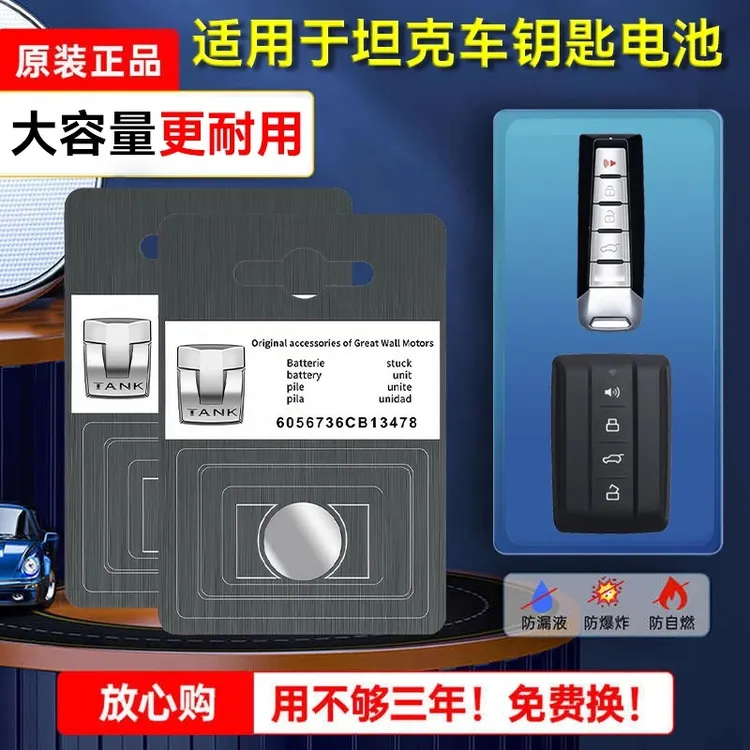 坦克原装原厂车钥匙纽扣式电池300坦克500Hi4-T/400/70cr2032通用