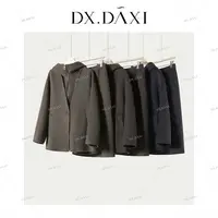 DX.DAXI【格雷三件套】2025新款套装慵懒气质百搭双面羊毛大衣