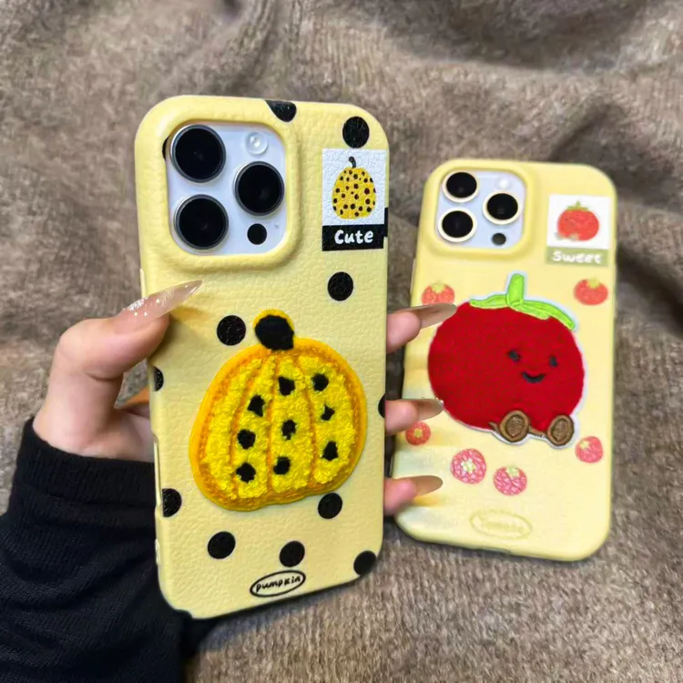 波点南瓜番茄适用苹果17/16Promax手机壳华为/OPPO小米VIVO秋冬壳