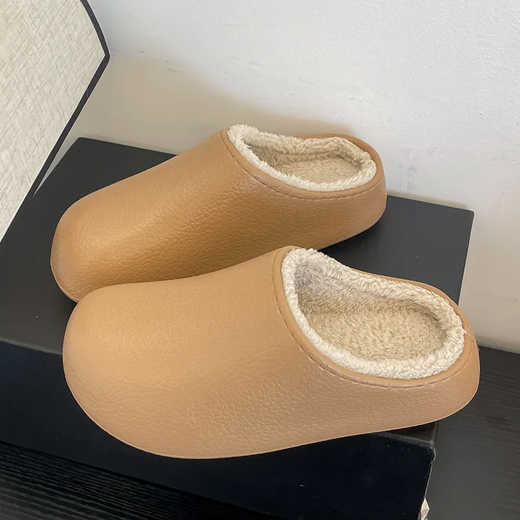 eva勃肯棉鞋女2025新款外穿增高防滑软底包头女式沙滩凉拖