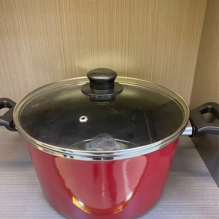 樱桃红24cm5升珐琅搪瓷汤锅