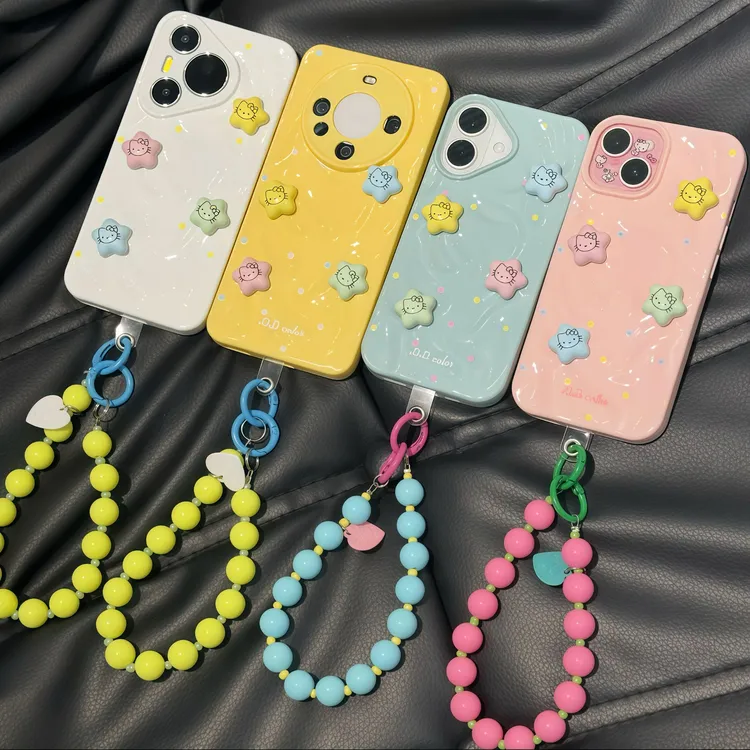 星星kitty手链适用苹果16promax手机壳iPhone15华为p70荣耀nova14