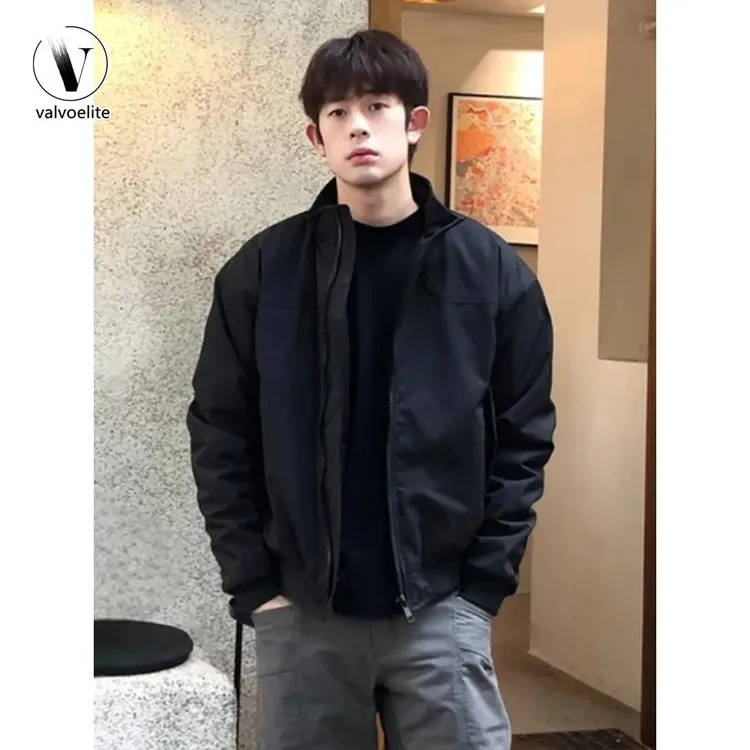 VALVOELITE飞行夹克男子秋冬新款加厚短棉外衣立领清洁教练棉外套