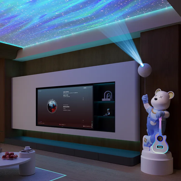 新房暴力熊落地吉他K歌音响客厅摆件星空灯轻奢家居装饰品高档