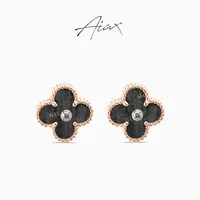 AIAX 镀K金  简约气质设计师经典轻奢时尚百搭四叶耳环TSL1242