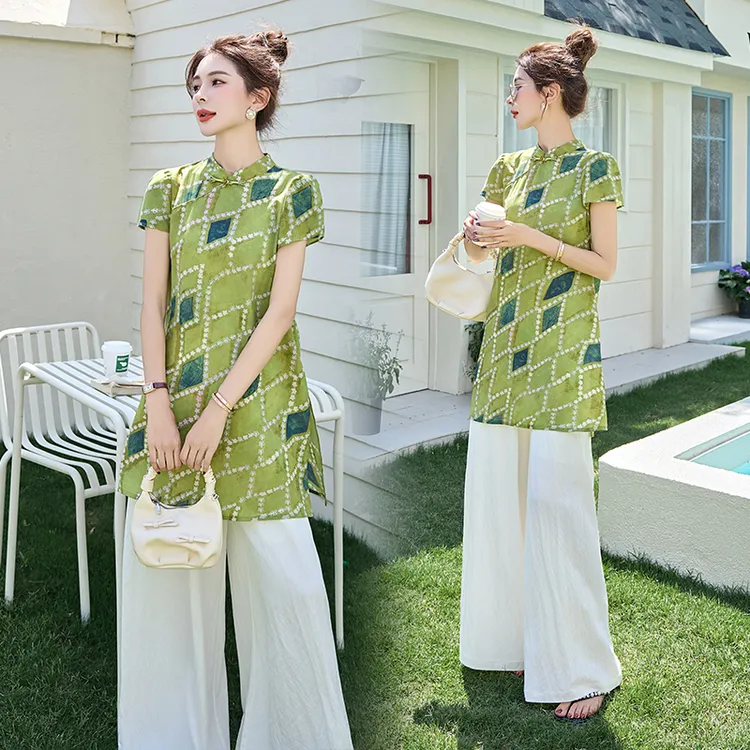新款妈妈套装50-60岁高档套装夏天两件套女装洋气时髦阔太太气质