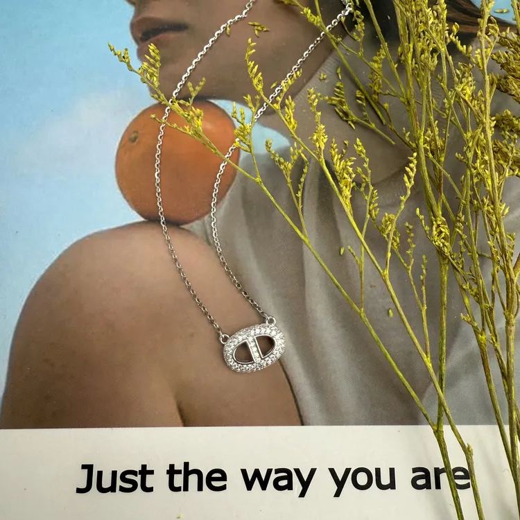 坠链均925银莫桑石 【镂空小猪鼻】吊坠气质轻奢时尚百搭简约经典