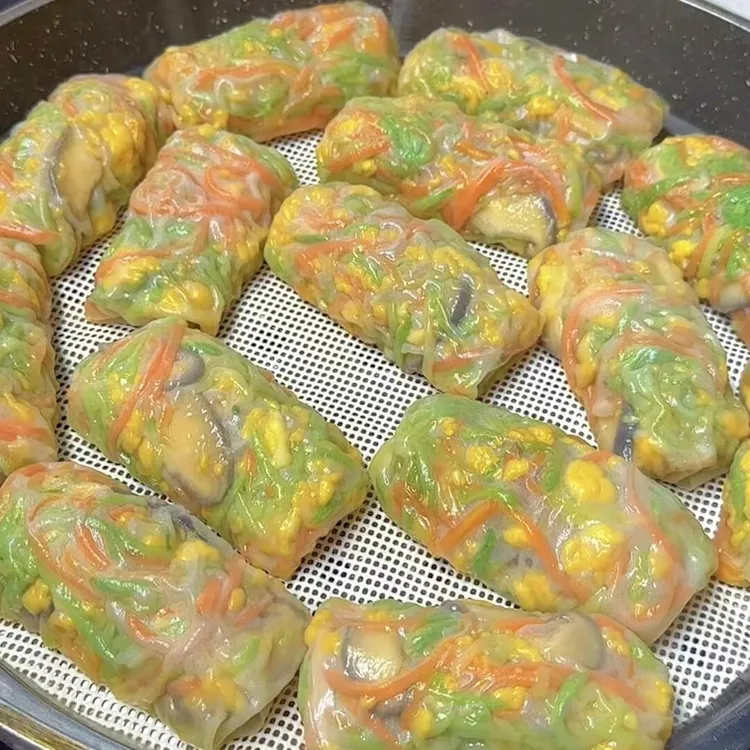 【顺丰包邮】三鲜蔬菜卷薄皮速食半成品打工人早餐水晶薄皮包子菜包