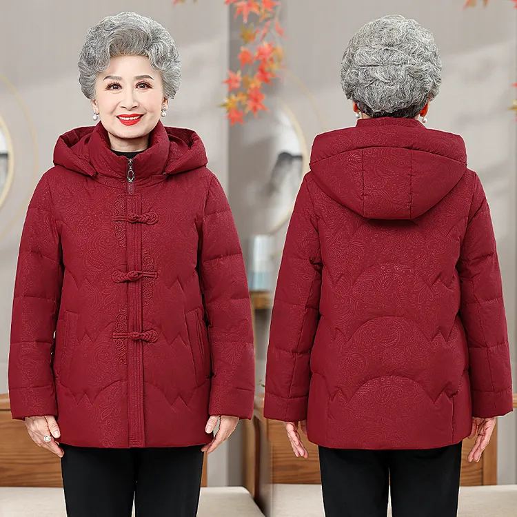 2025奶奶冬装外套保暖加厚中老年女装雪兰绒棉袄老人外套aa5682