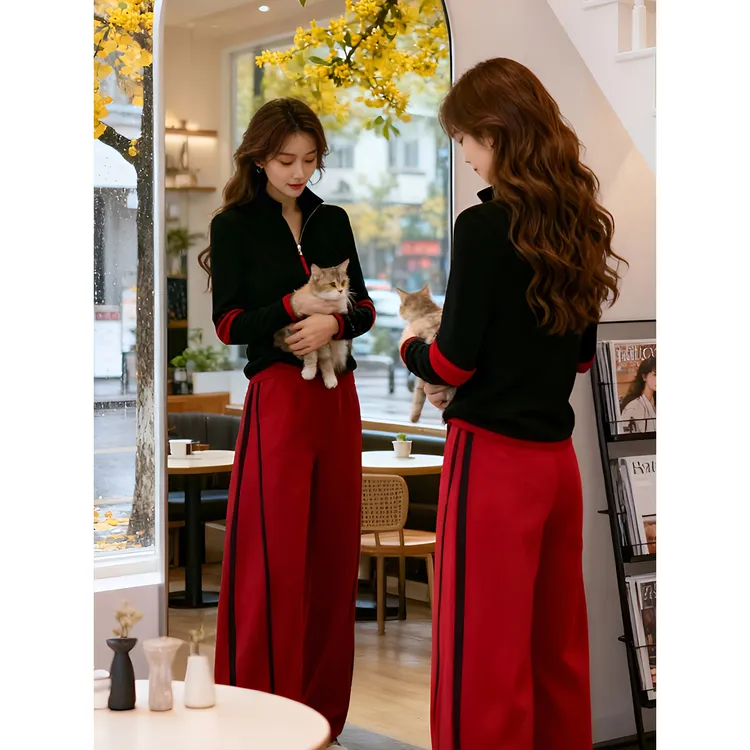 欧货休闲时尚两件套装女2025年秋冬高级感显瘦减龄一整套气质穿搭