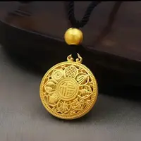 古法传承八宝罗盘时尚百搭福字吊坠项链TY