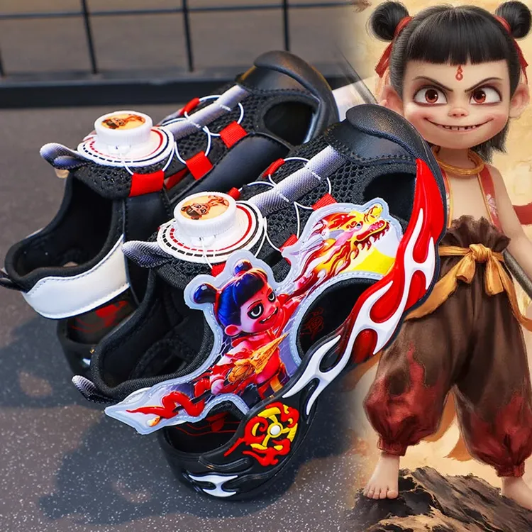 36l℃断码哪吒童鞋男童运动凉鞋夏季儿童包头沙滩凉拖防滑防臭男孩