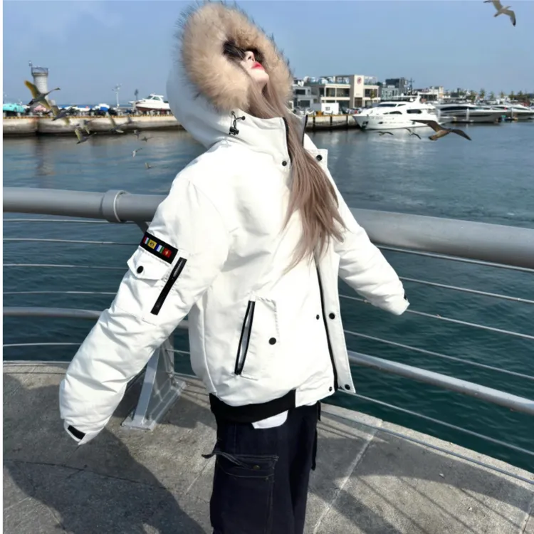 冬季棉衣棉服女款2025新款户外保暖加厚韩系工装大毛领派克服外套