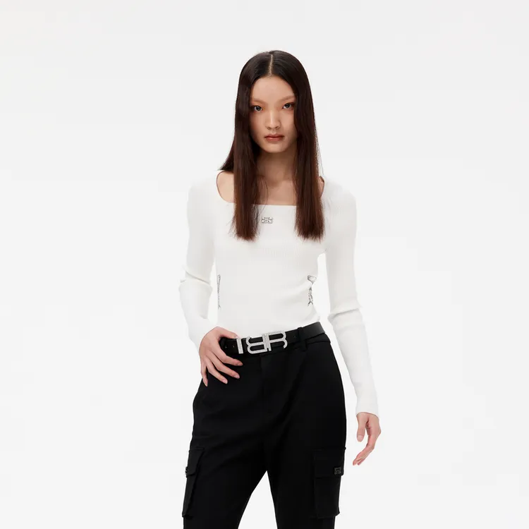 REVAN芮范甜酷米白正反两穿毛衫RM10601173