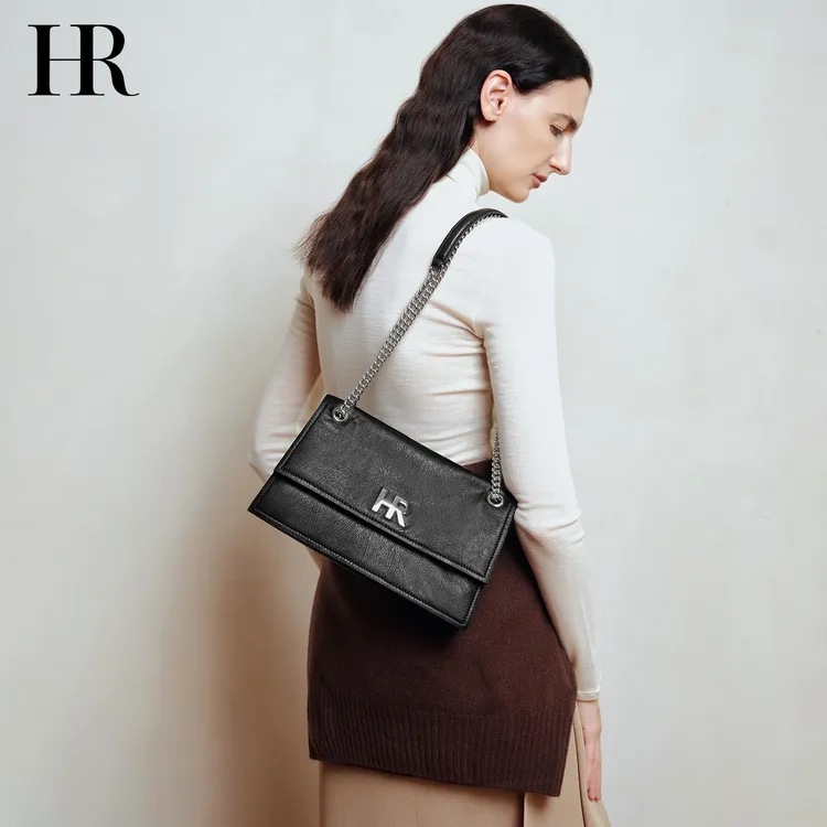【圣诞礼物】HR赫莲娜2025秋冬新款时尚女包水晶油蜡单肩包斜挎包