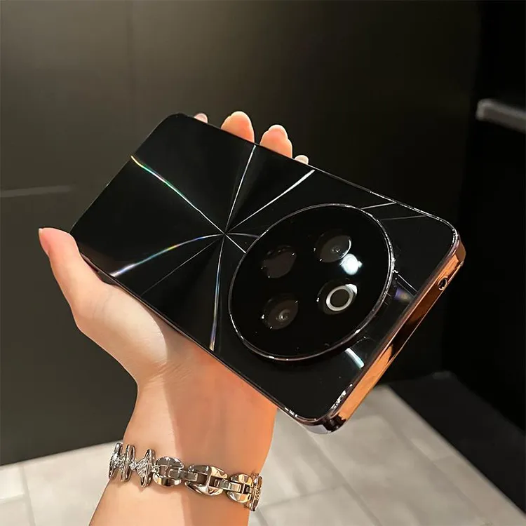 镭射CD纹适用vivoy300pro+/y300/300i手机壳电镀全包防摔创意简约