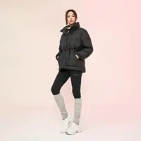 XEXYMIX女子黑标360N字母印花磨毛瑜伽裤健身保暖FXPA9193F