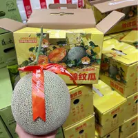 《农人老三》锦纹红肉蜜瓜一箱2粒 甜瓜顺丰包邮g湖北省