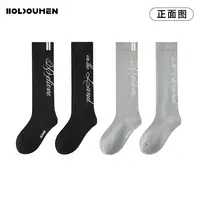 Holdoumen25秋冬日常系列花体提花小腿袜