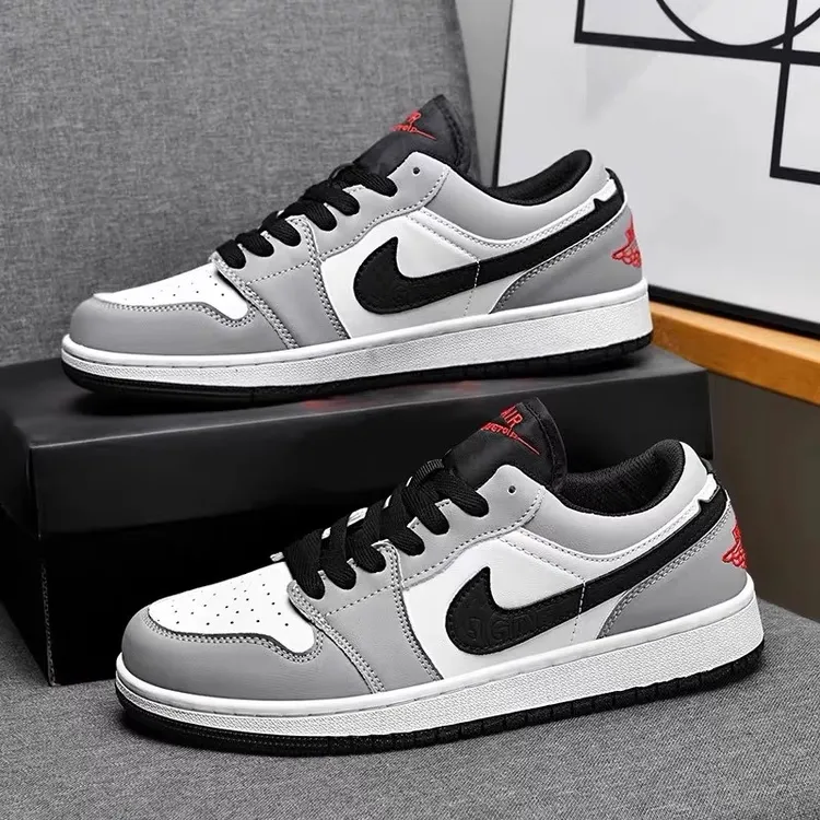 aj低帮烟灰男鞋dunk黑白熊猫low情侣款夏季板鞋aj1休闲运动鞋女款