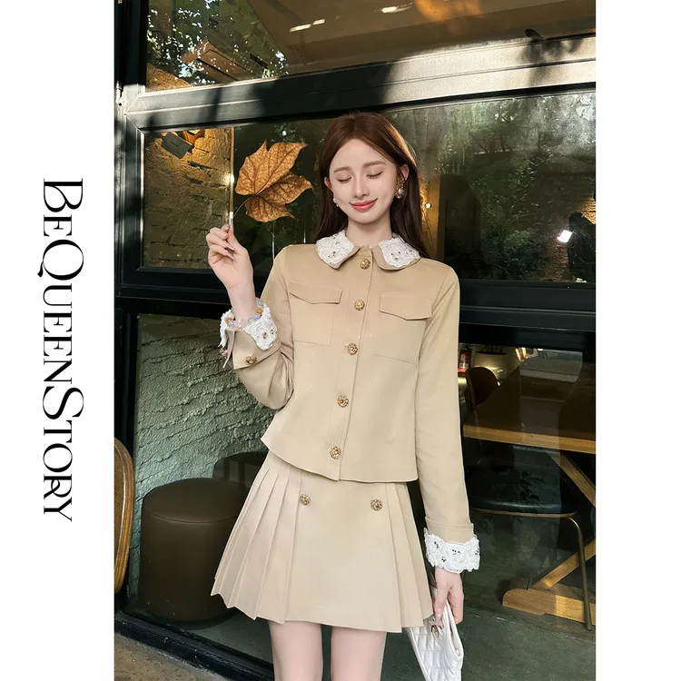 韩韩IU【米兰街拍】时尚琥珀流光色系外套&短裙套装红人秋日穿搭