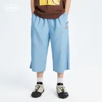 mipo SS24夏装 儿童天丝牛仔七分裤男2025新款女童短裤夏季薄款