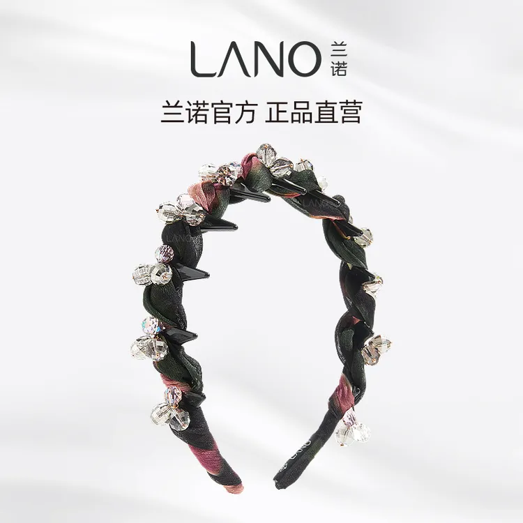 兰诺手工编织发箍欧根纱碎花发饰ins风少女感甜美气质发箍带齿