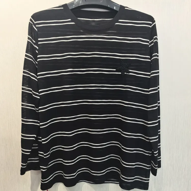 胖人坊简约条纹衫4792