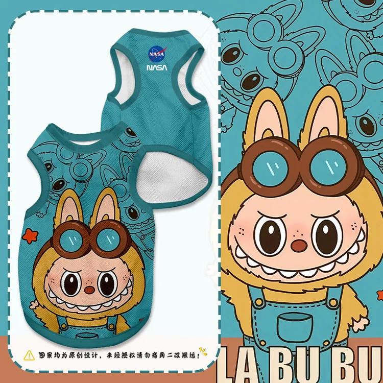 labubu拉布布联名NASA可爱宠物背心狗狗猫咪衣服比熊大中小防掉毛