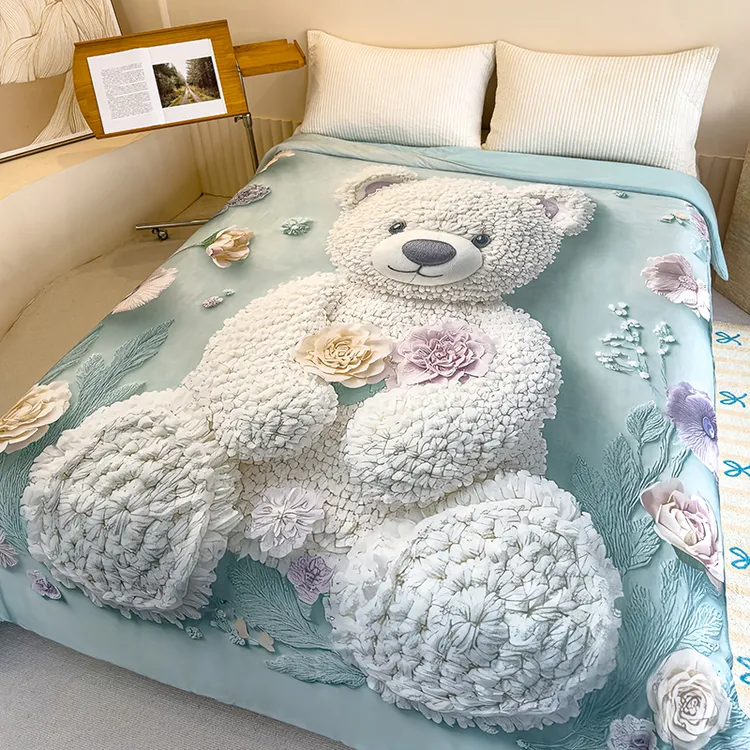 新款凉感5D数码浮雕夏被夏季薄被子可以机洗夏凉被夏天空调盖被子