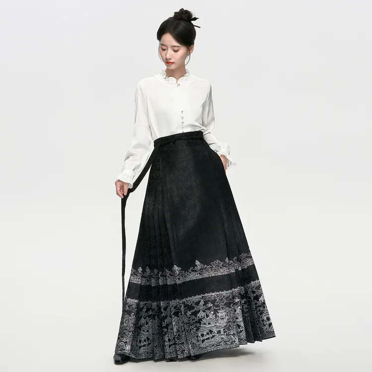 星河汉歌【蓬莱仙境】马面裙汉服秋冬矮个子国风新中式日常流光风