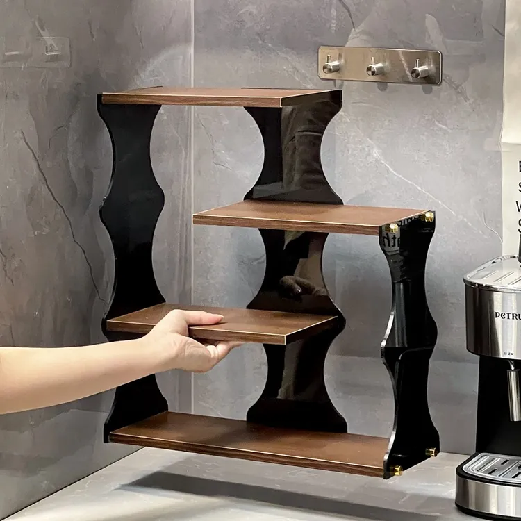 杯架桌面置物架餐桌台面水杯收纳轻奢高级感咖啡杯餐边柜多层架子