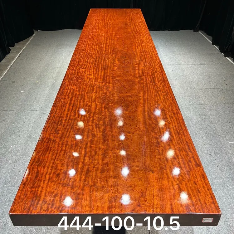巴花大板桌尺寸：444-100-10.5
