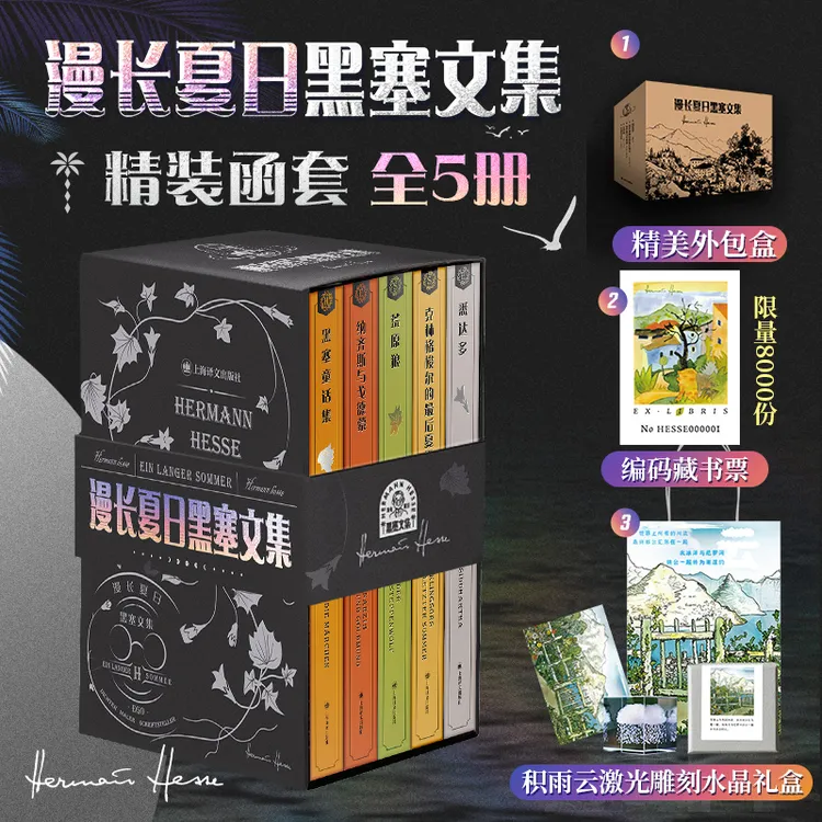 漫长夏日黑塞文集精装函套共5册 黑塞著 张佩芬等译 悉达多云仓SS