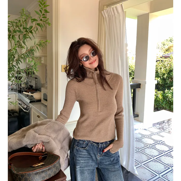 【ALONESAVOR】龍喜儿高智欧尼100%德国南毛扬子纱针织衫V844