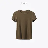 FORNI   磨毛正肩短T