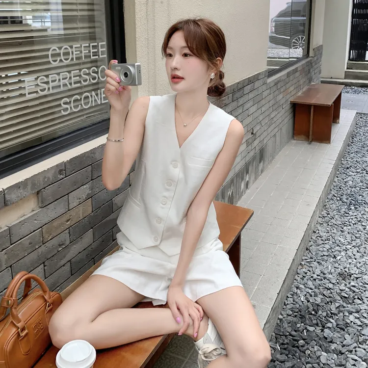 夏季女装套装短裤两件套小个子夏季宽松洋气时尚矮个子显瘦气质