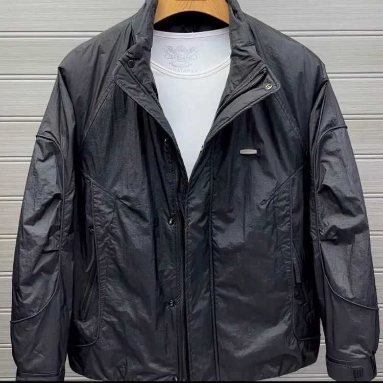 QP秋冬新款男士高品质时尚保暖立领防风防寒休闲减龄夹克外套