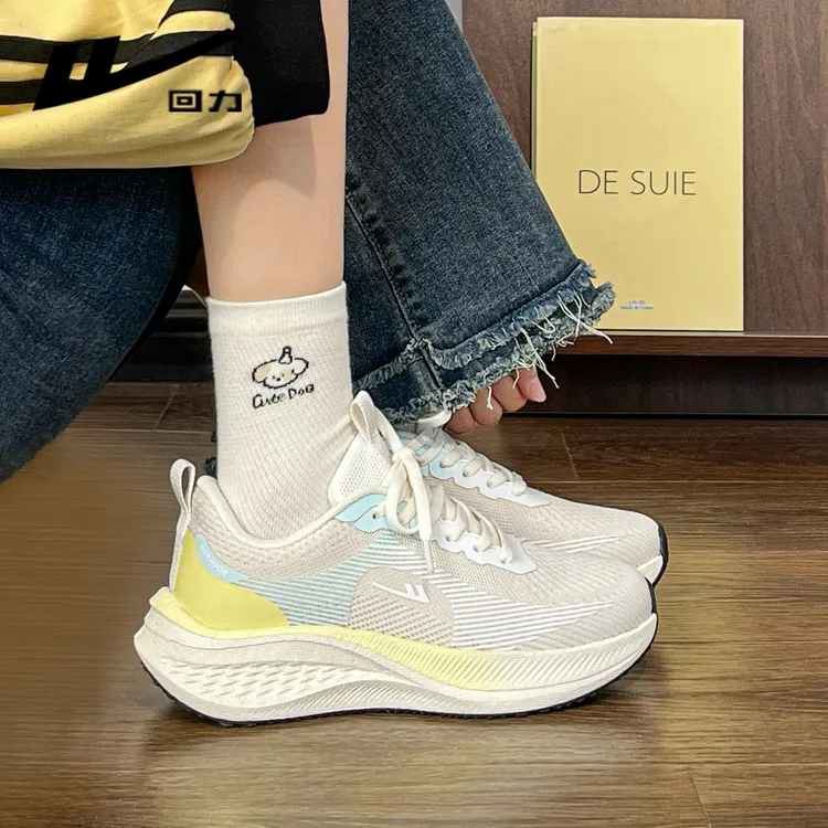 回力女鞋2025秋冬季新款透气低帮软底跑步鞋飞织百搭运动鞋5380