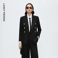 【高智系列】朗姿复古戗驳领老钱风西装设计感西服2025年冬季新款