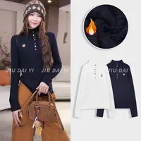 玖黛衣【刺绣南瓜】秋冬新款时尚不起球刺绣字母针织毛衣 XSJ46333