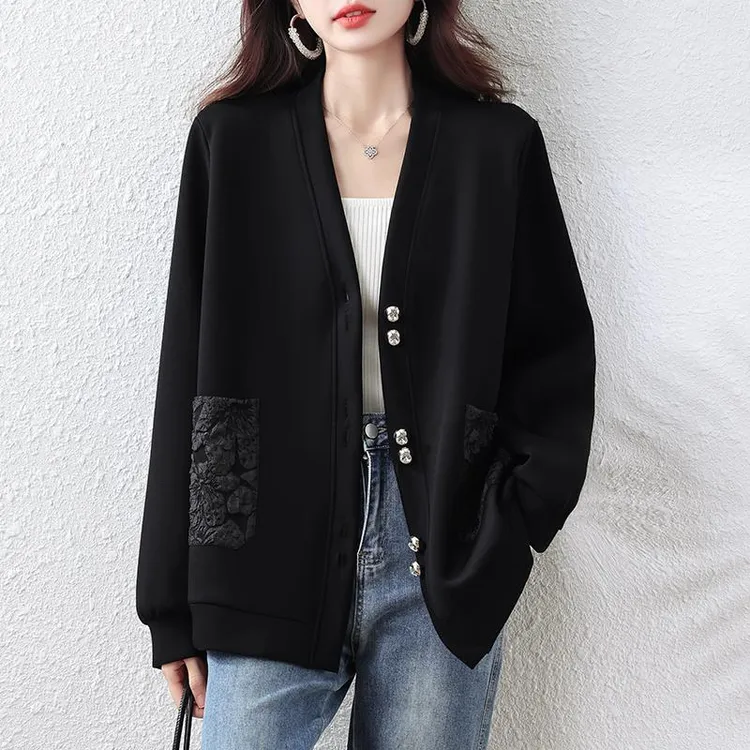 大码女装黑色显瘦外套女秋冬季2025新款微胖妹妹爆款夹克时尚上衣