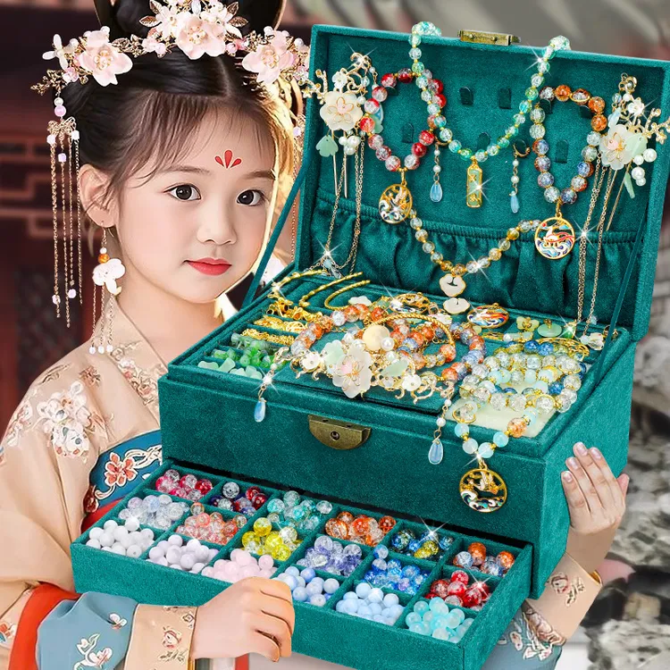 古风串珠diy套盒送女孩生日礼物六一礼物端午节礼盒手链手工材料2