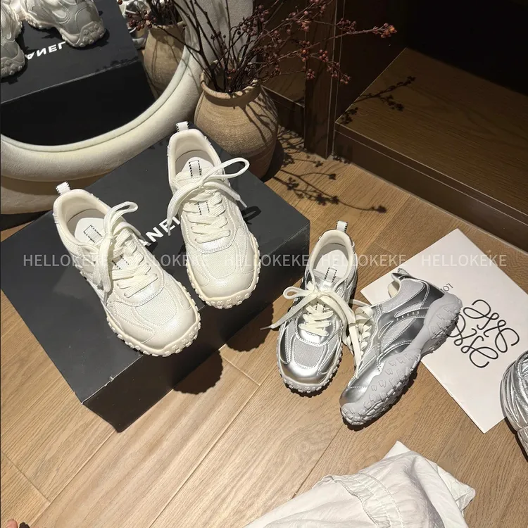 爆款时尚潮流德训鞋女2025夏季新款女鞋网面透气舒适休闲运动鞋女