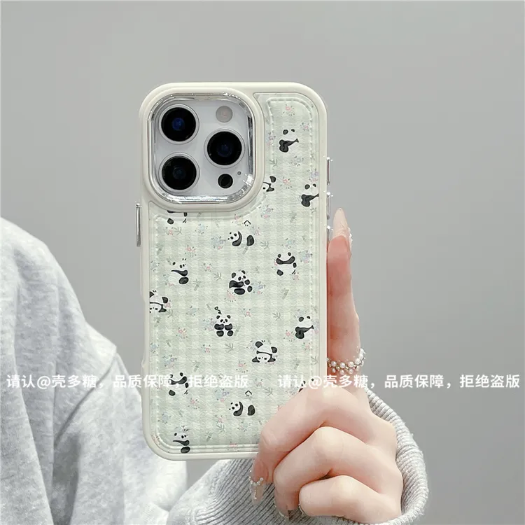 电镀镜框皮纹鼓包适用苹果16/iPhone手机壳新款15promax防摔14/13