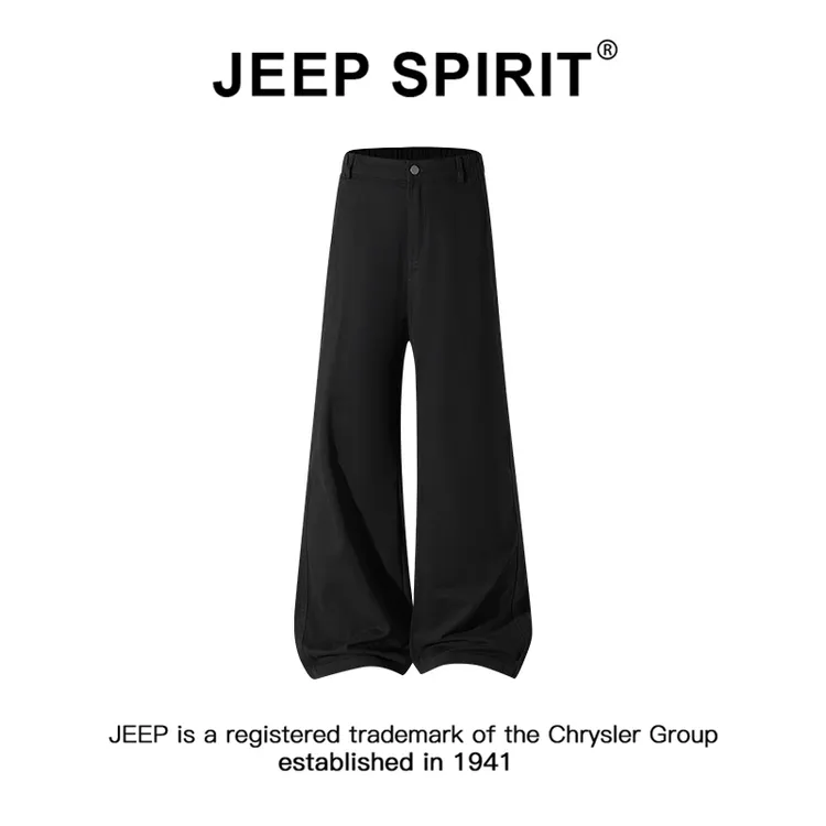JEEPSPIRIT吉普美式高街纯棉休闲长裤男款秋冬cleanfit百搭直筒裤