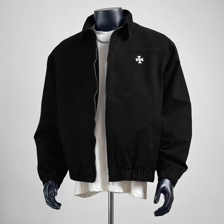 胖子大码潮男轻奢痞帅工装夹克秋季慵懒风宽松男士雪尼尔工装夹克