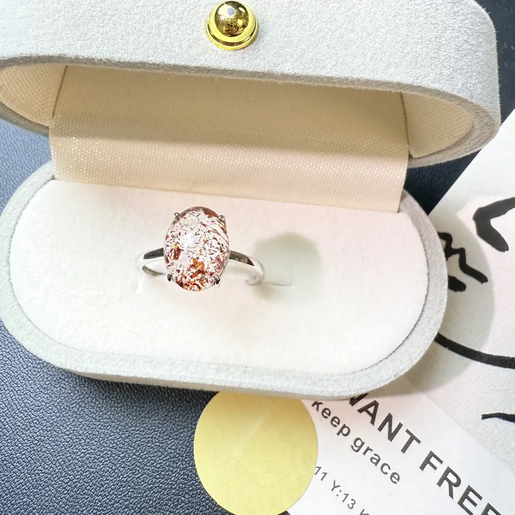 天然超七水晶戒指-清透云母