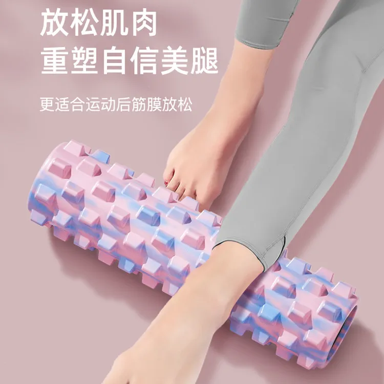 EVA狼牙棒泡沫轴45CM按摩轴普拉提开背器肌肉放松瑜伽柱